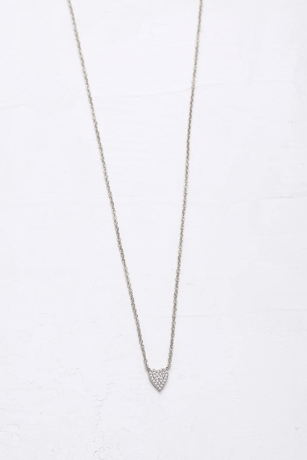 שרשרת לב משובץ