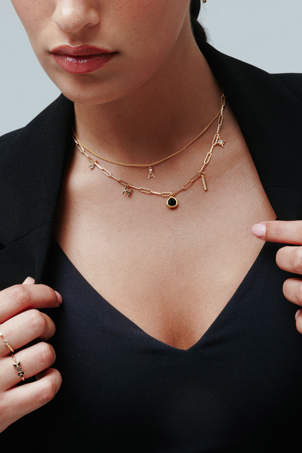 שרשרת בסיס חוליות אובליות גדולות עם צ׳ארמס לבחירה