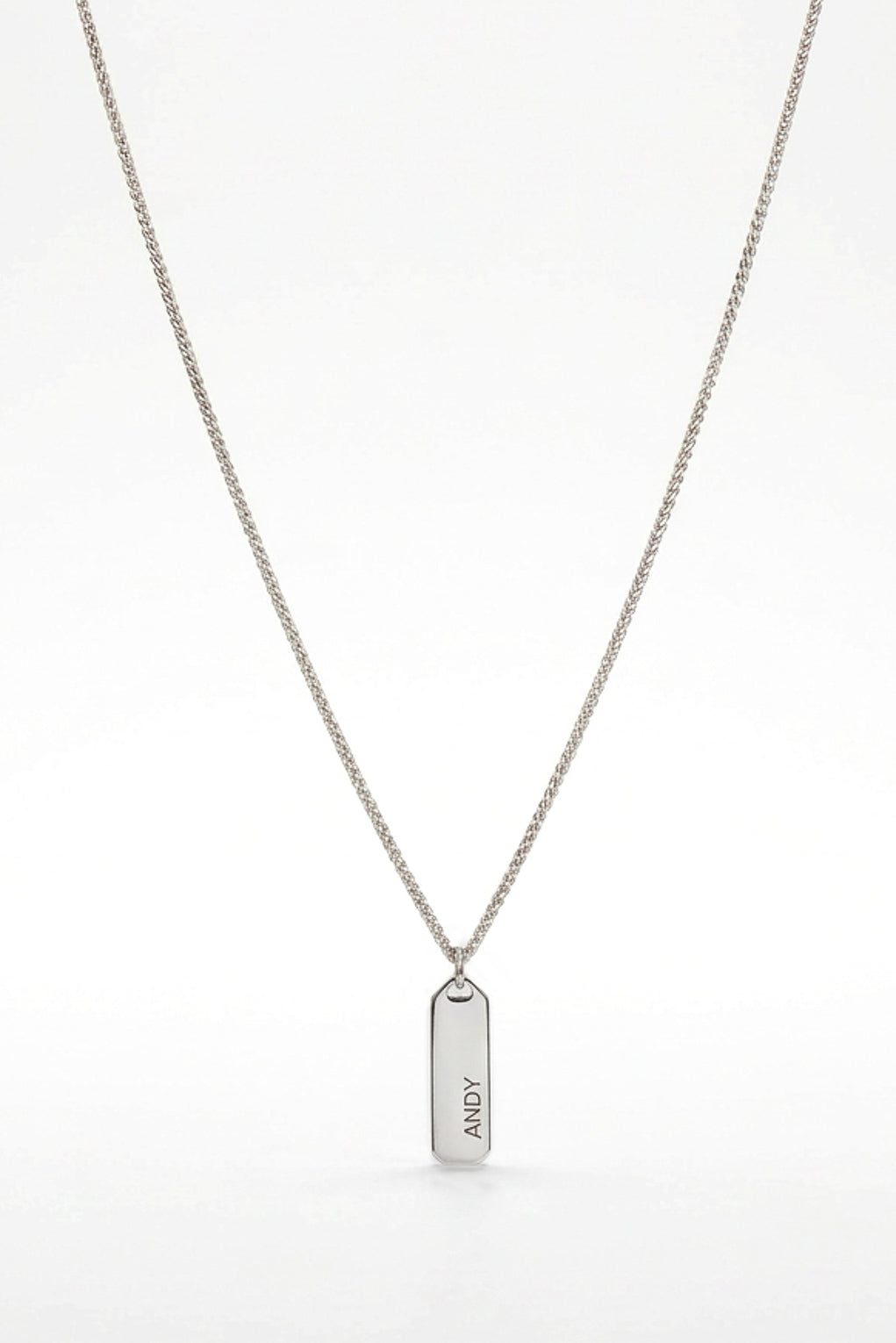 שרשרת לגבר עם תליון חריטה - לוק