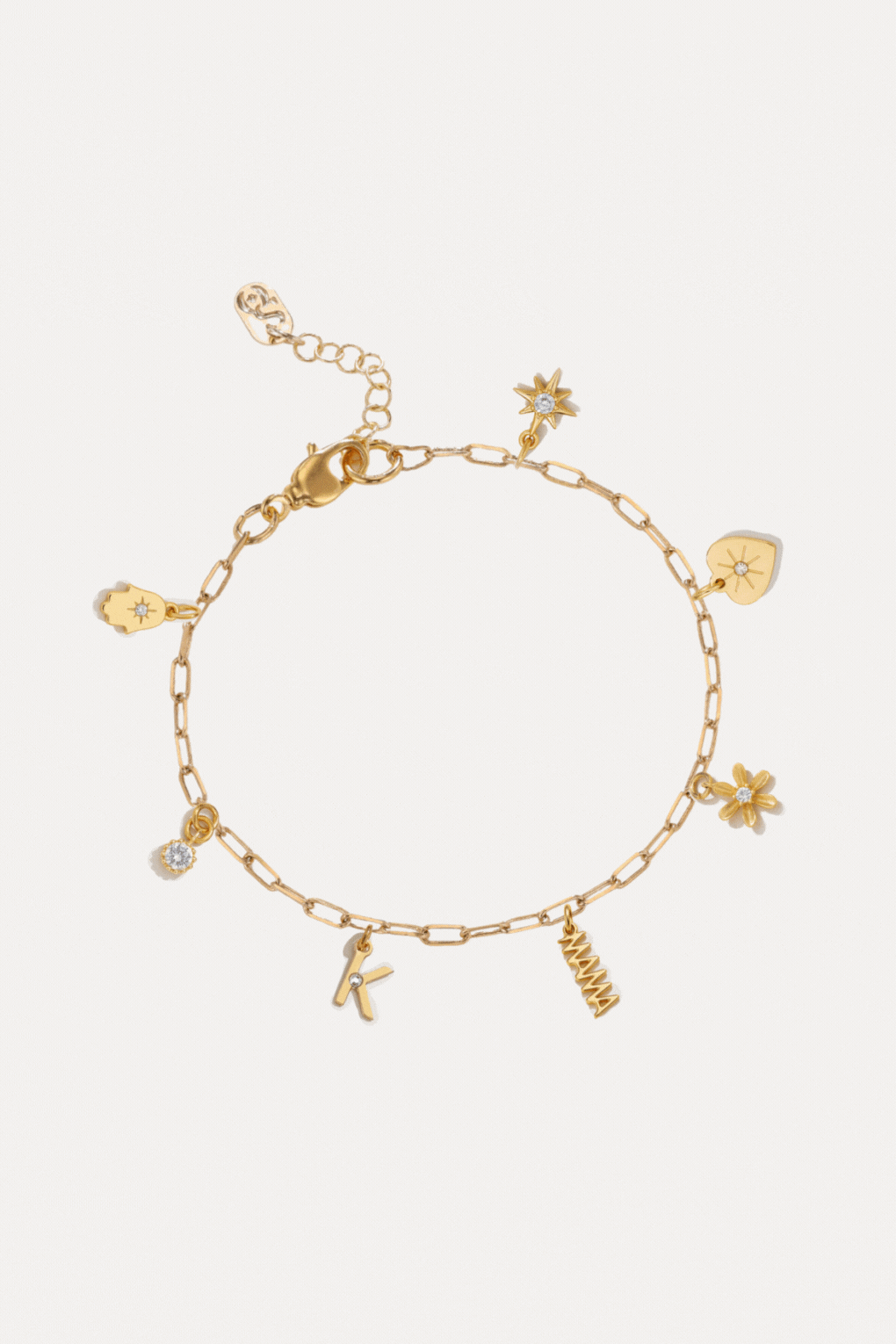 צמיד בסיס חוליות אובליות קטנות עם צ׳ארמס לבחירה