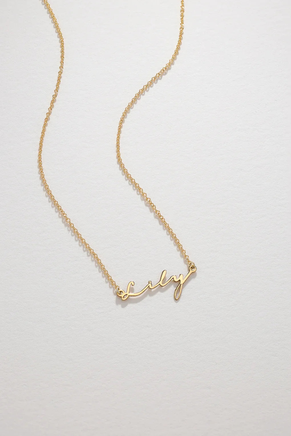 שרשרת שם בזהב 14K