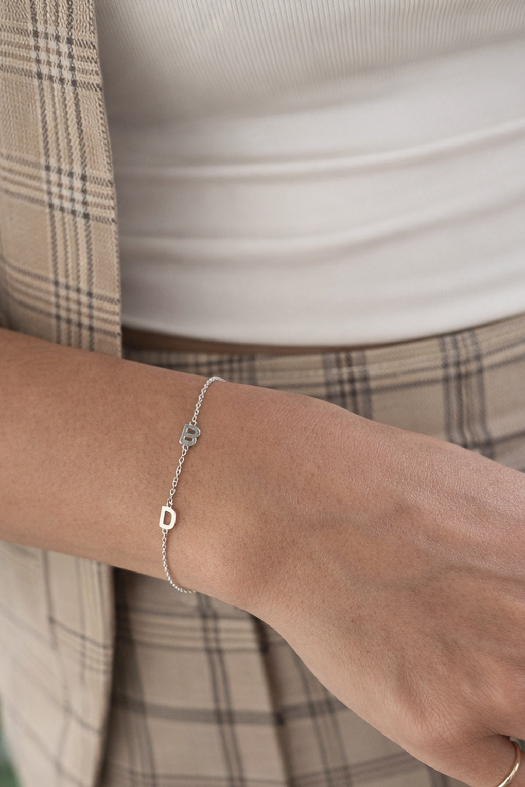 צמיד אותיות בכסף 925