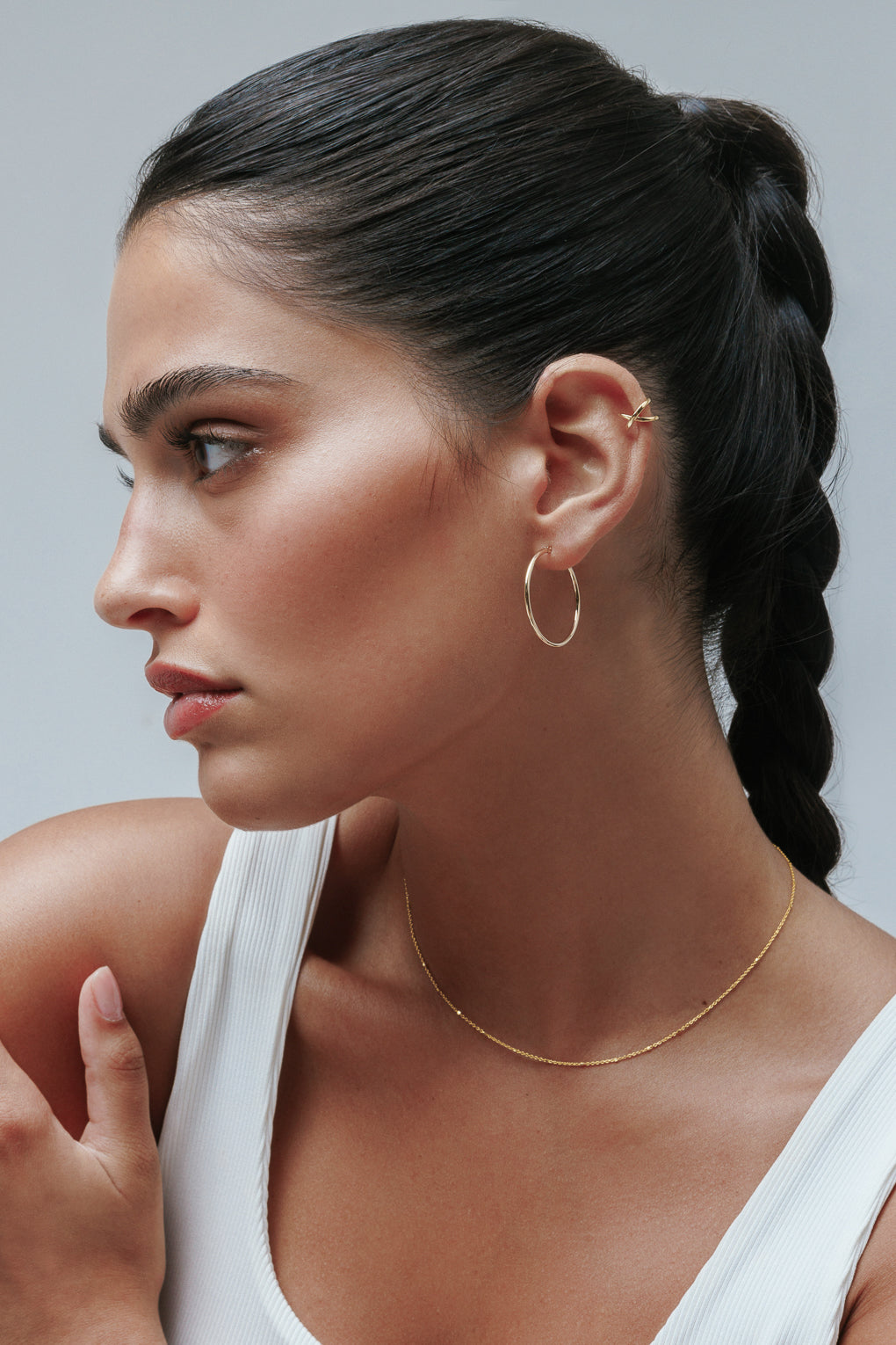 עגילי מילה בזהב 14K