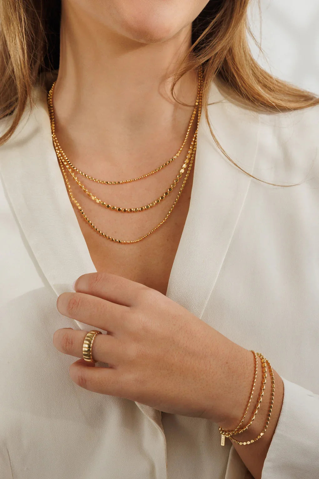 שרשרת שלוש שורות מדיסקית שטוחה