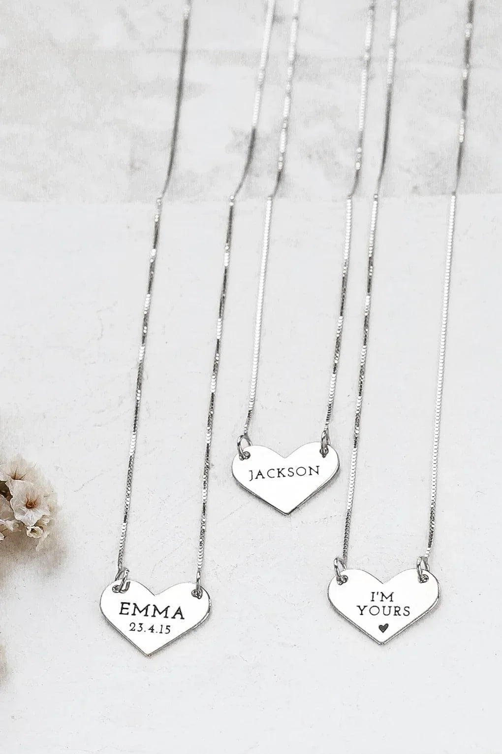 Custom Engraved 14K Gold Heart Necklace