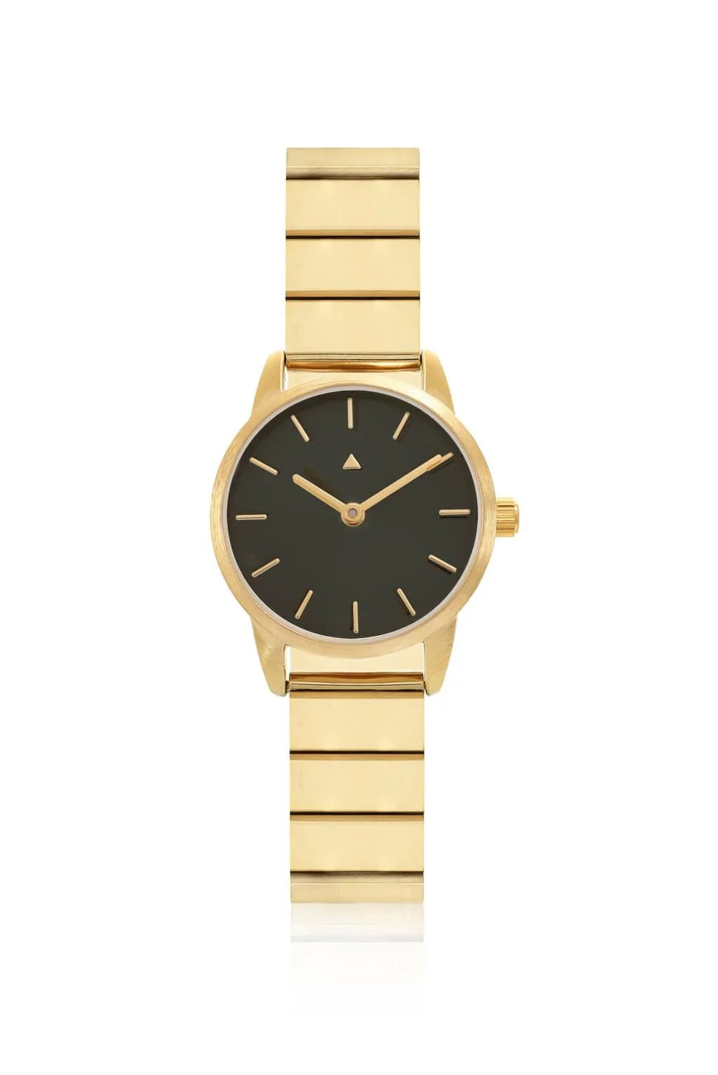 25 mm watch with golden strap