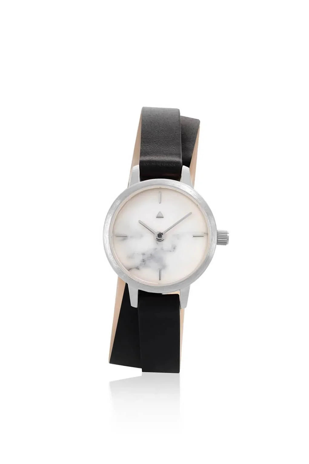 22 mm silver watch in marble