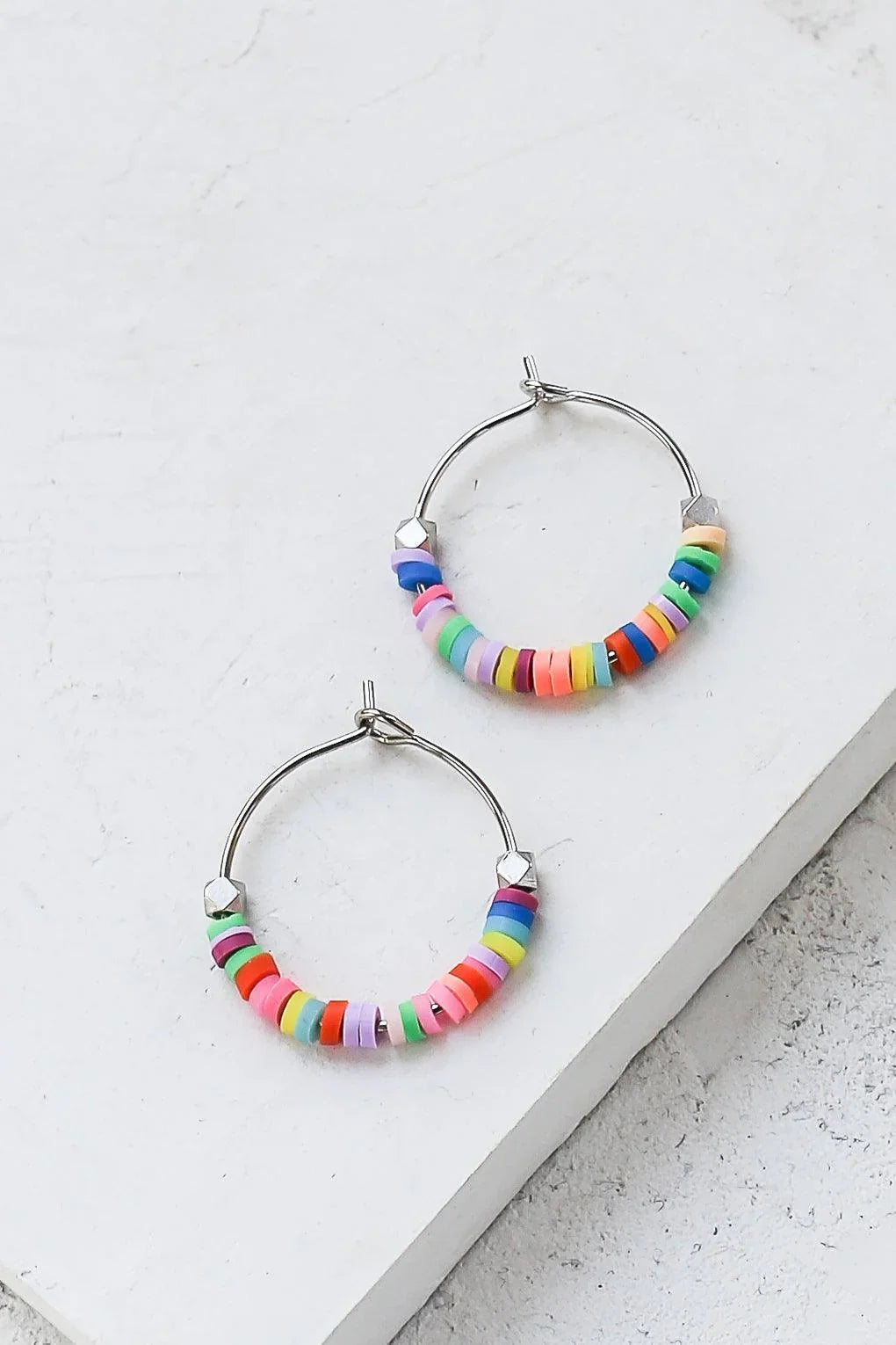 Rainbow Hoop Earrings