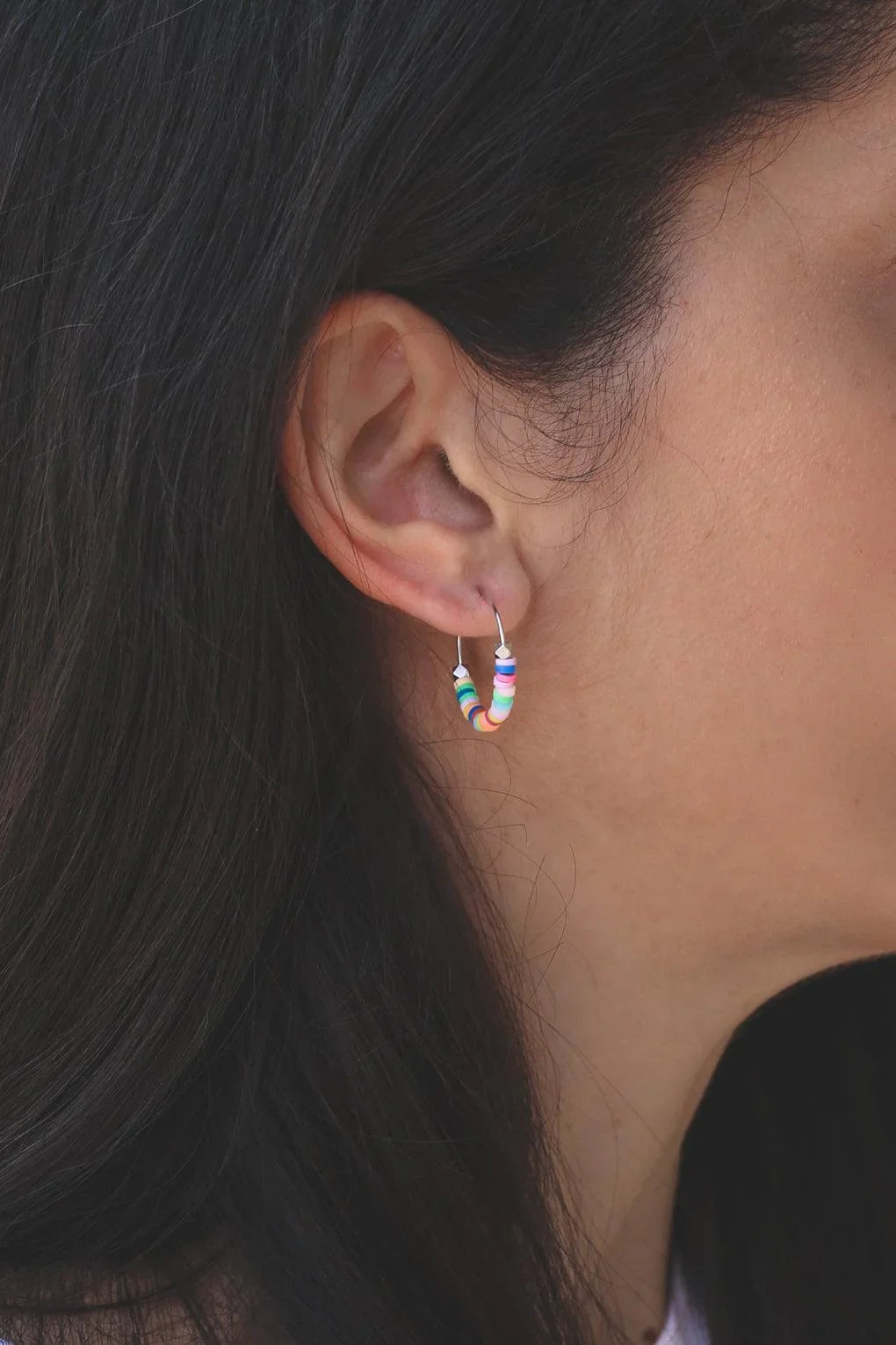 Rainbow Hoop Earrings