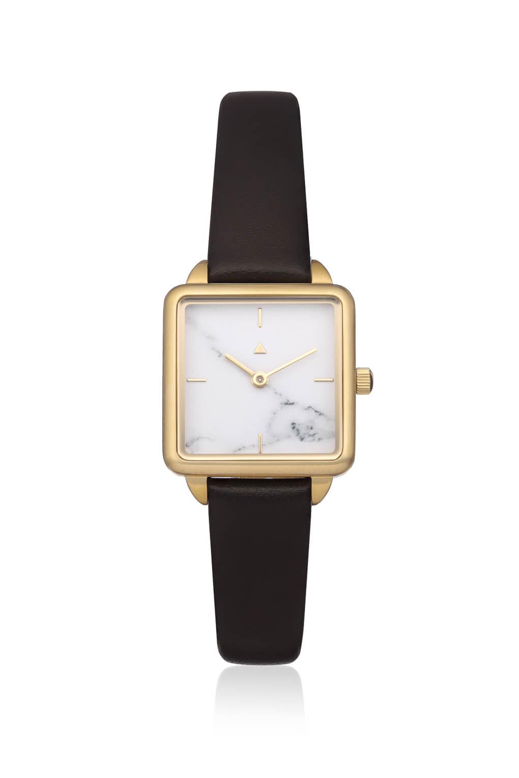 Rectangle watch in marble
