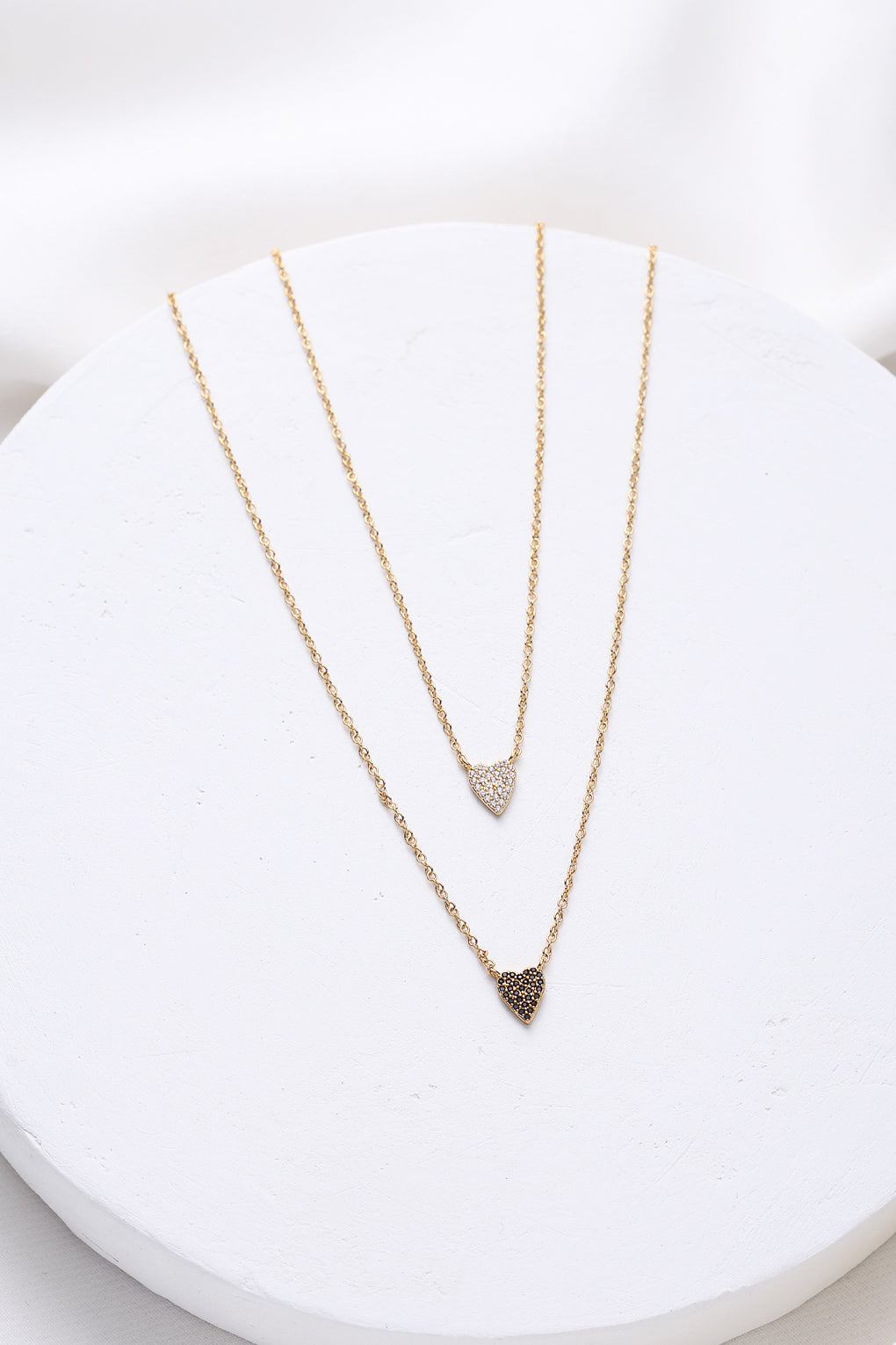 שרשרת לב משובץ