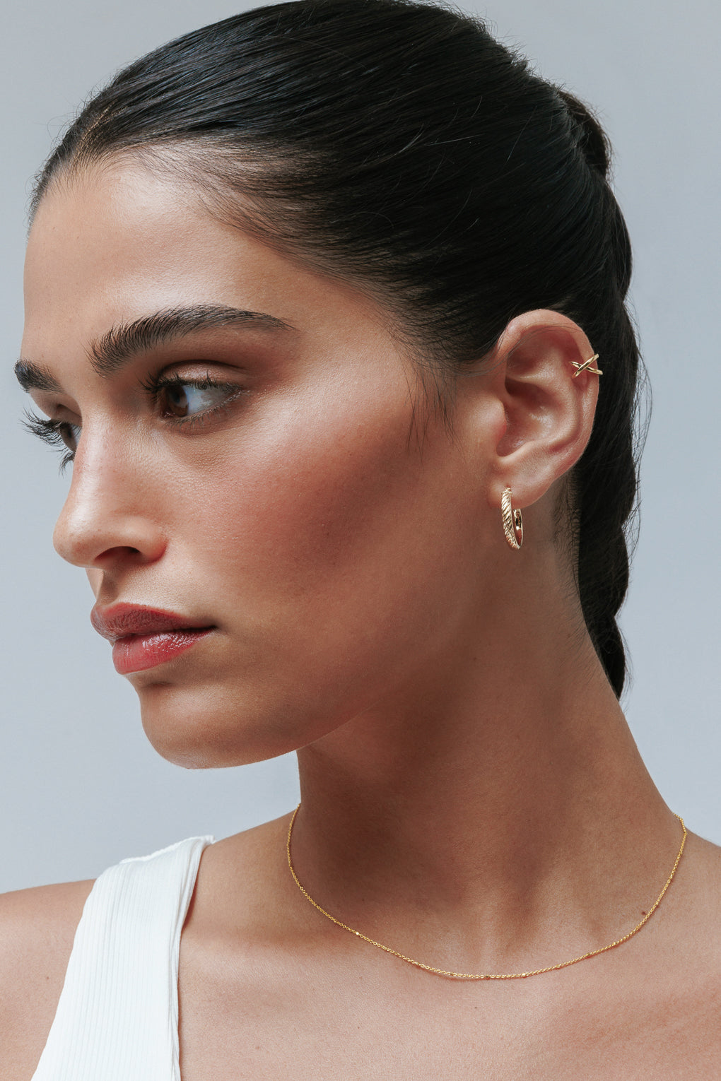 עגילי איוי בזהב 14K