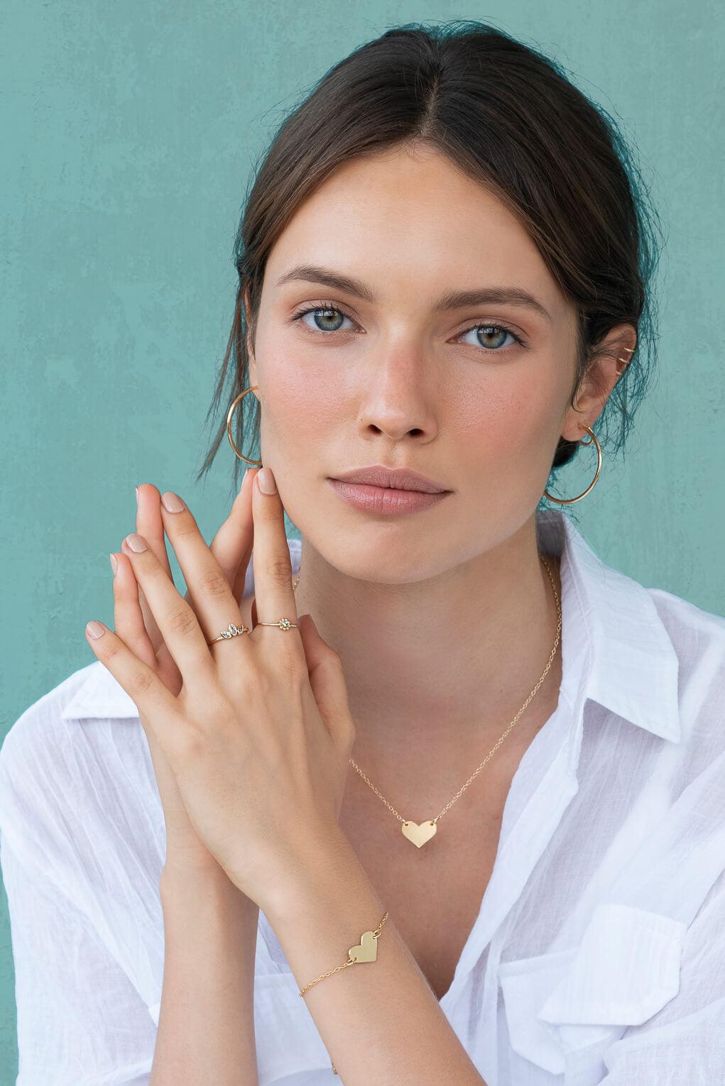 14K Gold Heart Necklace