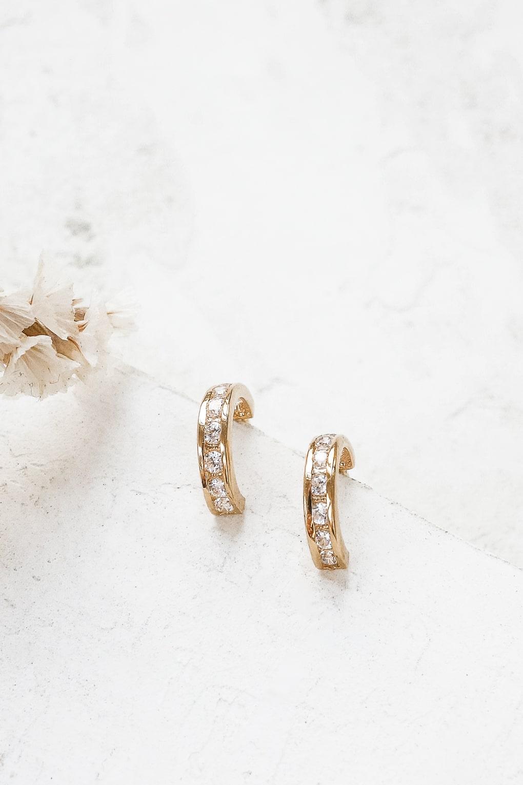 June Earrings in 14K gold