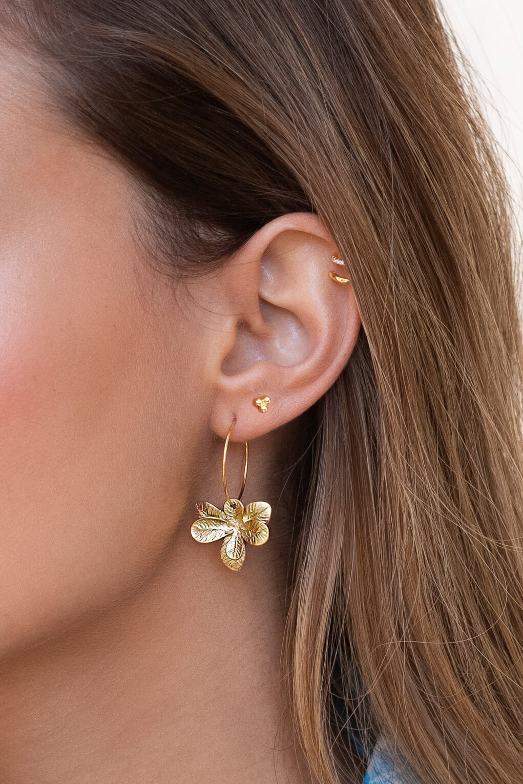 Begonia Hoop Earrings