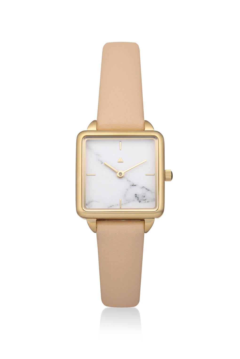 Rectangle watch in marble