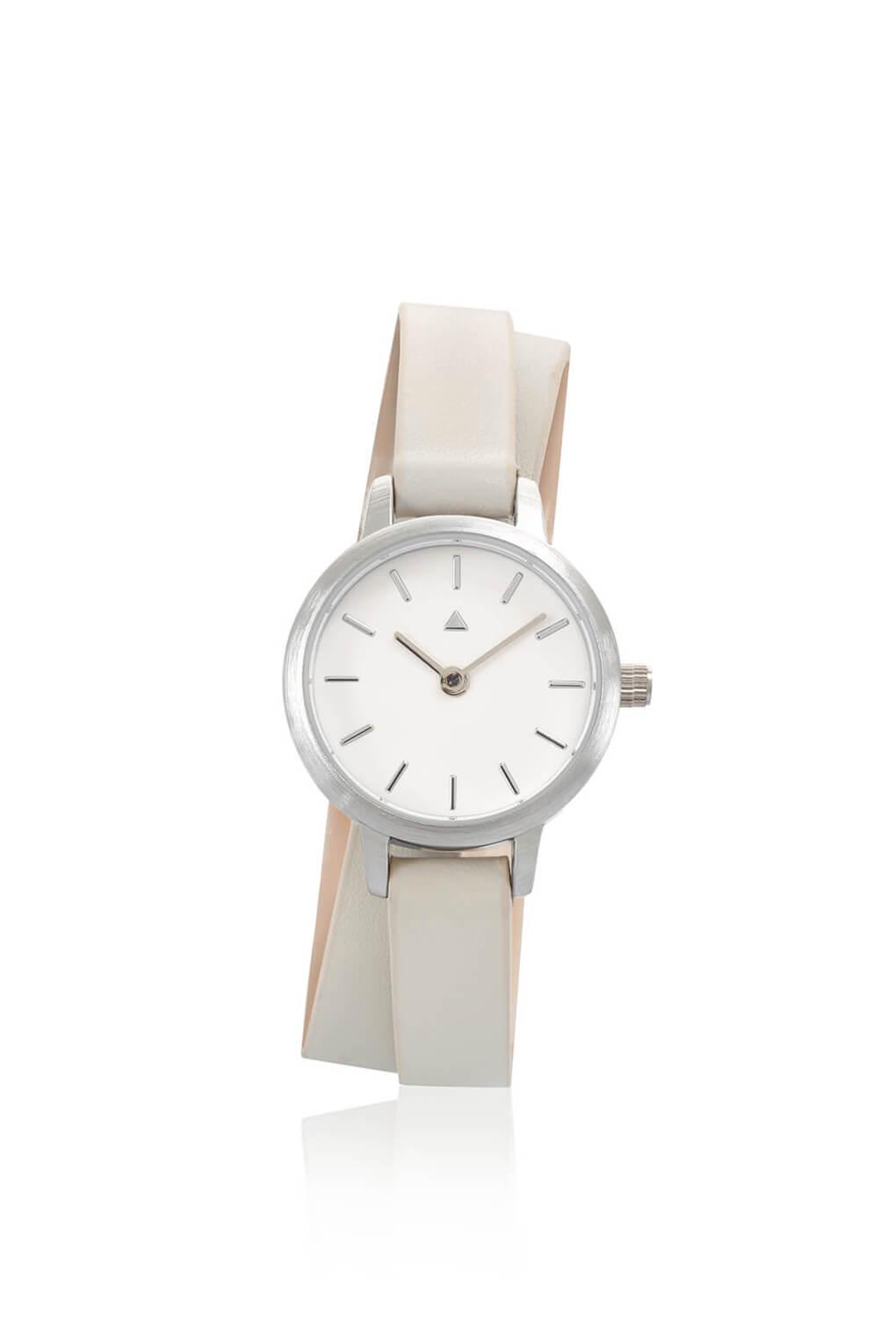 22 mm silver watch in white
