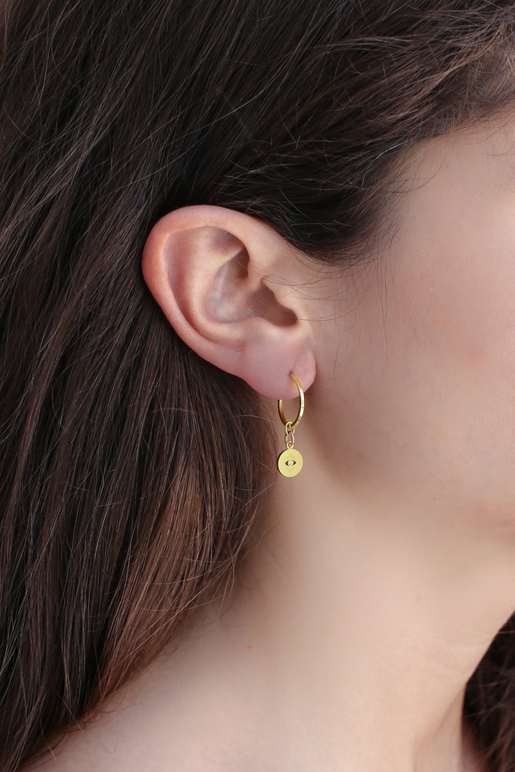 Jessa Hoop Earrings with Three Pendants Set