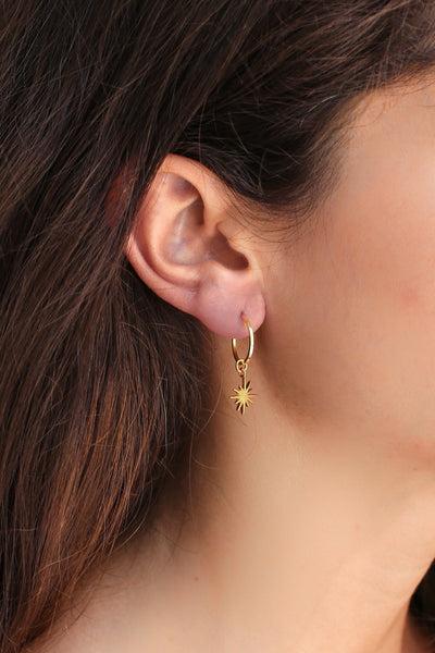 Jessa Hoop Earrings with Three Pendants Set